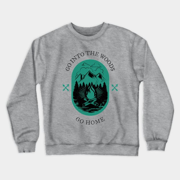 Camping Campfire Crewneck Sweatshirt by Tip Top Tee's